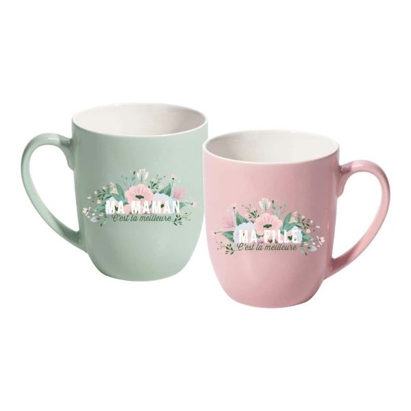 Duo tasse à café Chantal Lacroix - Ma maman / Ma fille