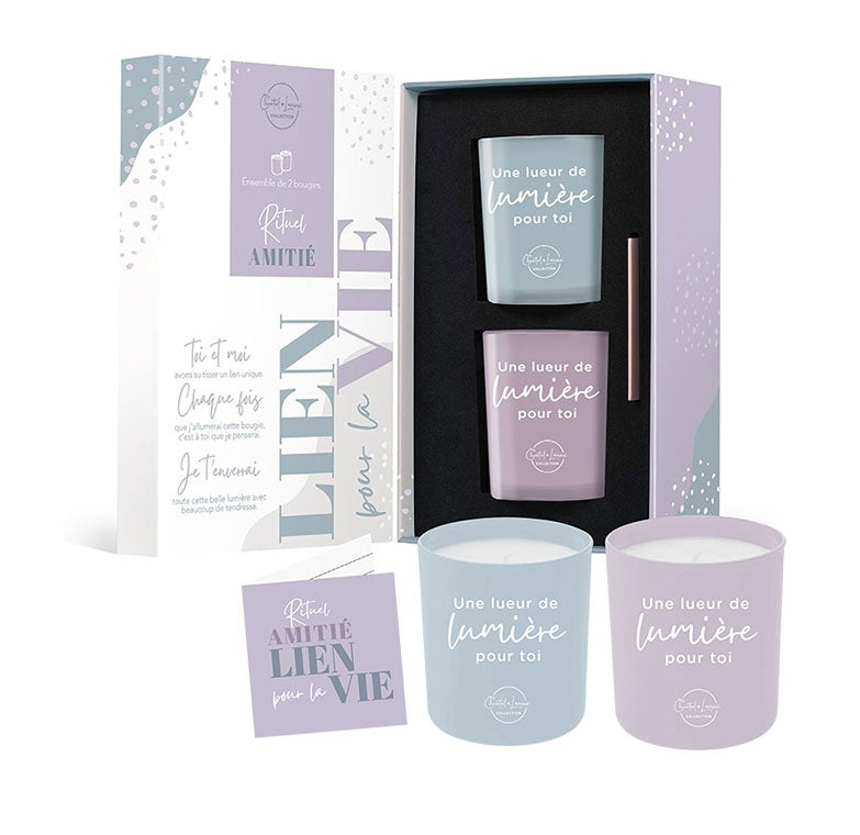 Ensemble rituel d'Amitié (2 bougies)