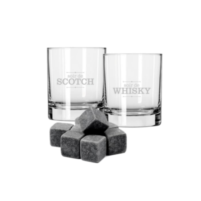 Ensemble de verres à scotch et whisky