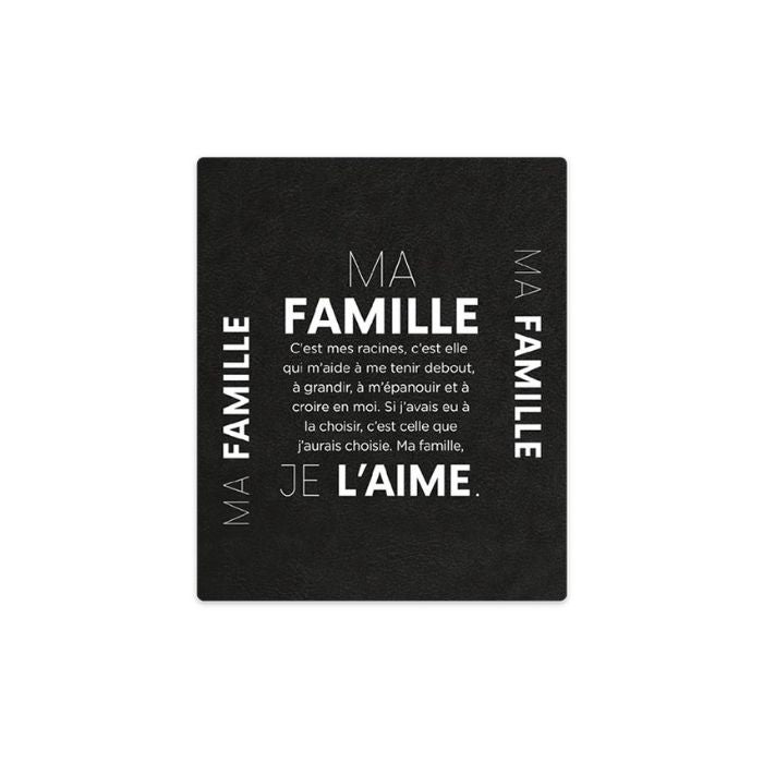 Jeté 50 po x 60 po "Ma famille"
