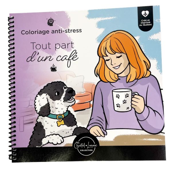 Livre à colorier Chantal Lacroix - Tour part d'un café 40 pages