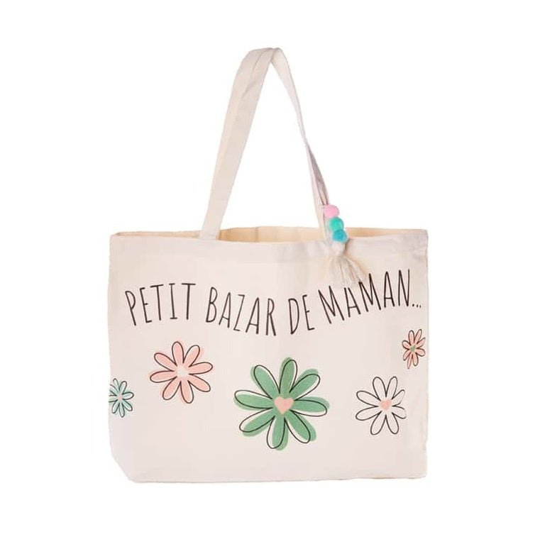 Sac fourre-tout en coton Petit bazar de maman