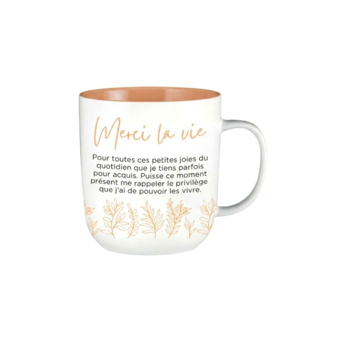 Tasse inspirante Merci la vie