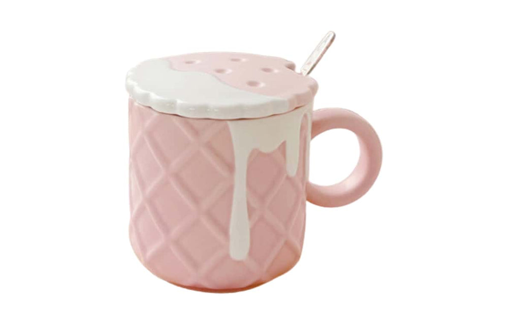 Tasse à café rose biscuit à la crème Chantal Lacroix