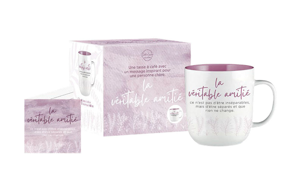 Tasse inspirante La véritable amitié