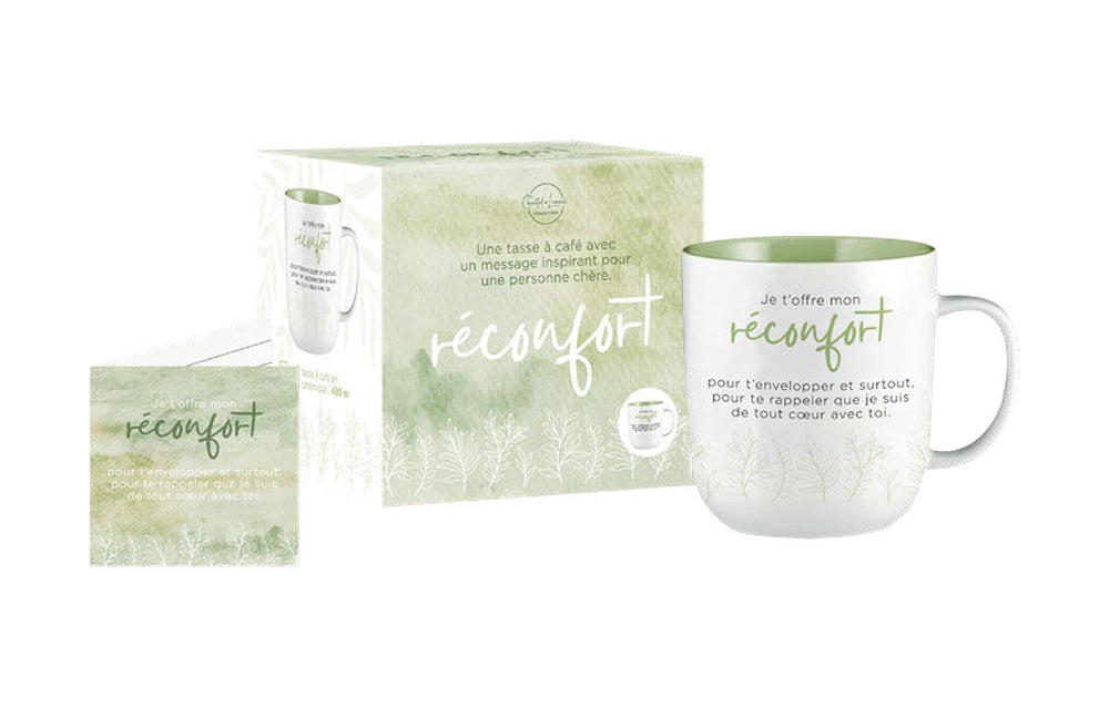 Tasse inspirante Je t'offre mon réconfort