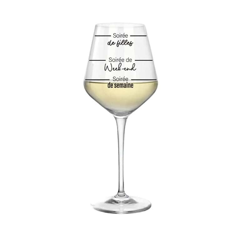 Coupe à vin Soirée de filles, soirée de weekend, soirée de semaine