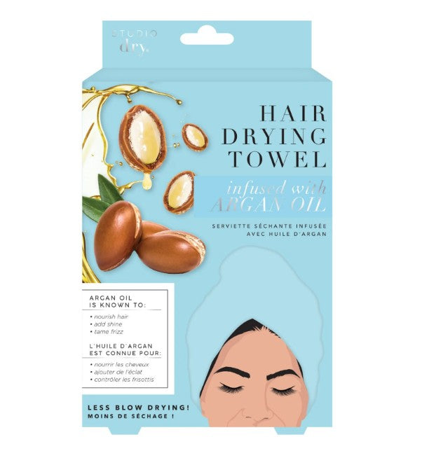 Serviette séchante pour cheveux infusée à l'huile d'argan