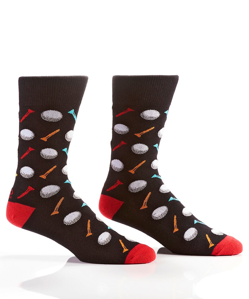 Bas pour homme à motifs golf noir