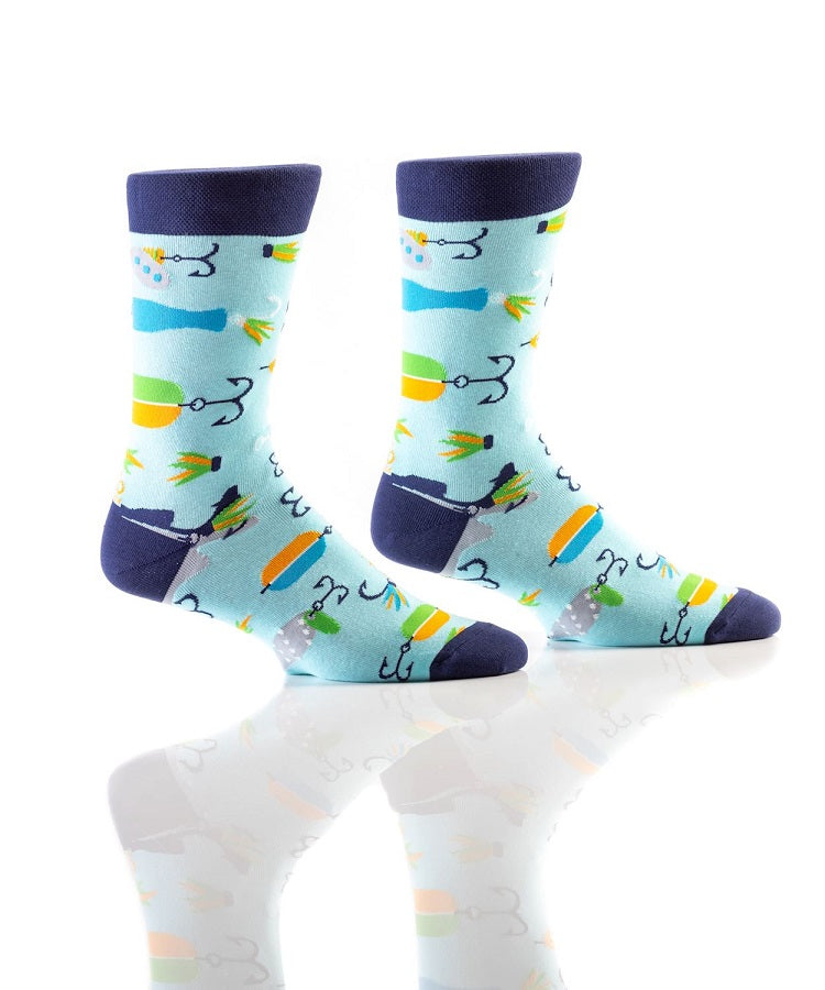 Bas pour homme Yo Sox bleu pâle appâts de pêche