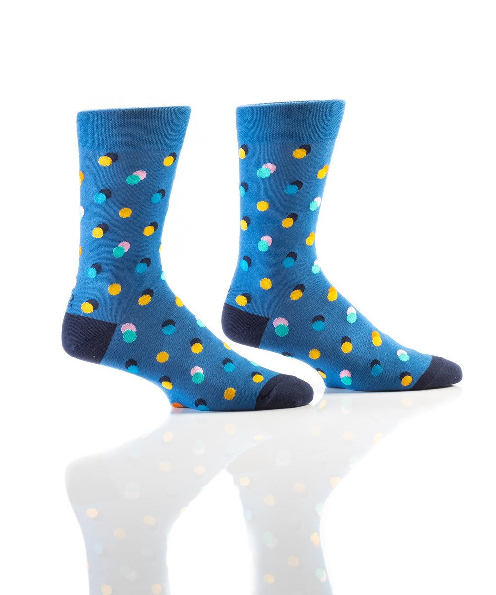 Bas pour homme Yo Sox bleu à pois