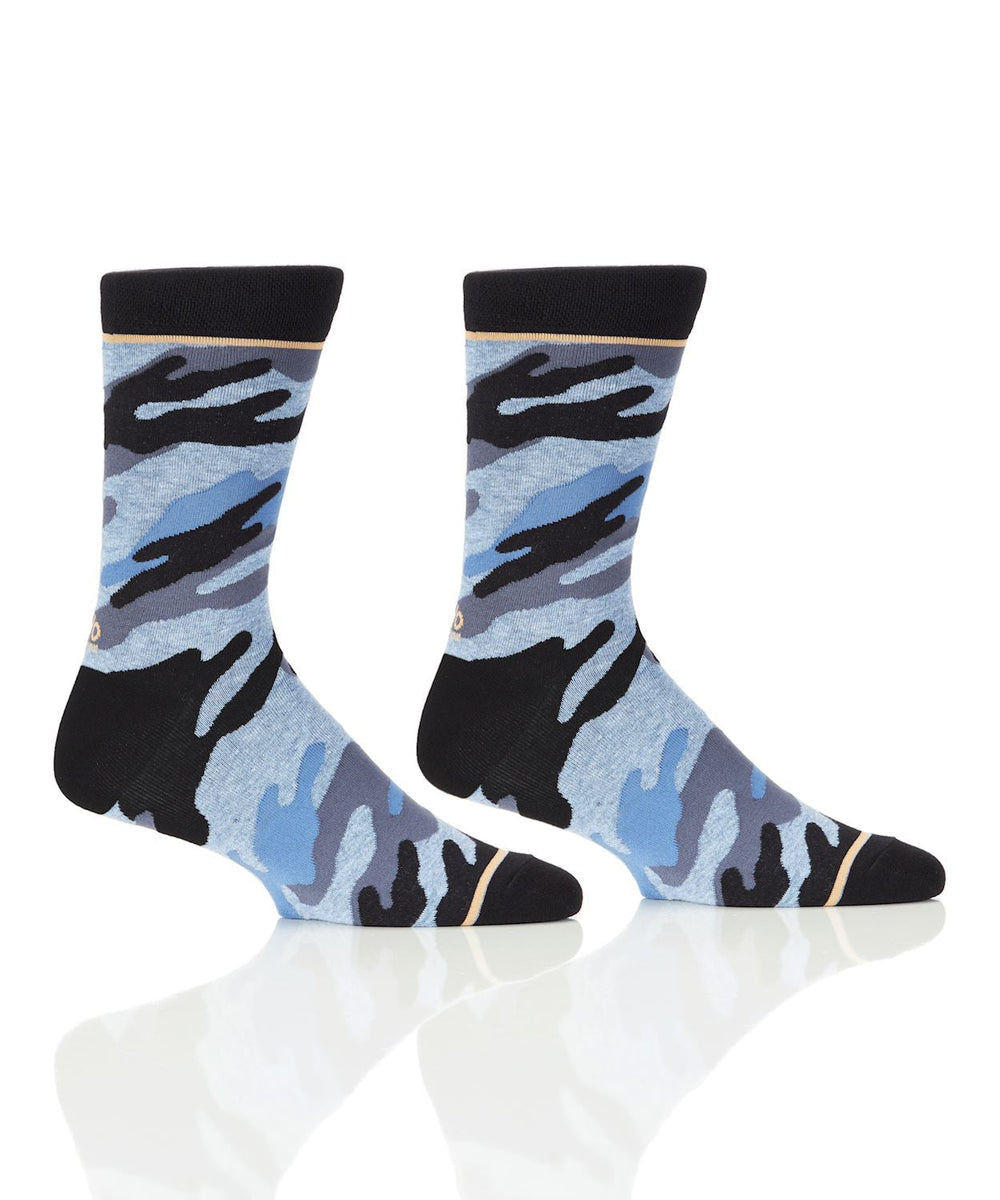 Bas pour homme Yo Sox camouflage bleu
