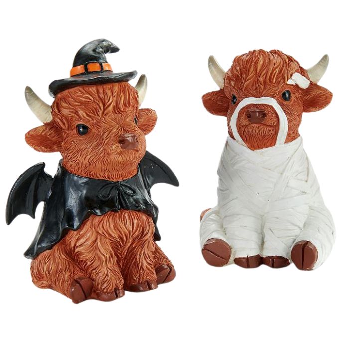 Vache highland décorative 3,5 po x 5 po déguisée