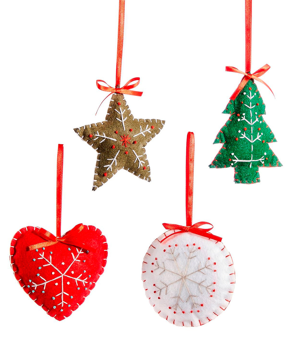 Ornement de Noël en feutrine 4 po