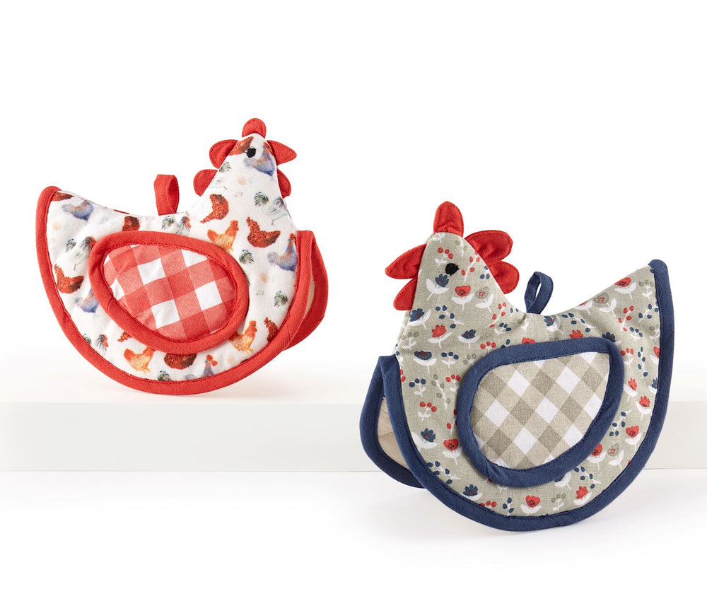Poignée pour le four 8 po x 8 po motif de poule