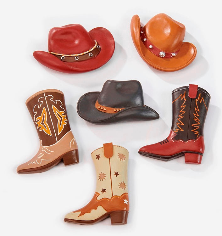 Aimant chapeau ou botte de cowboy