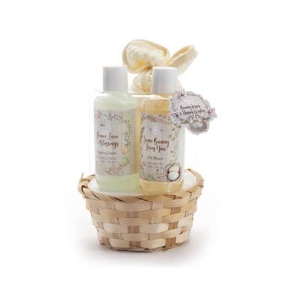 Ensemble cadeau de bain 4 morceaux emballage de Pâques