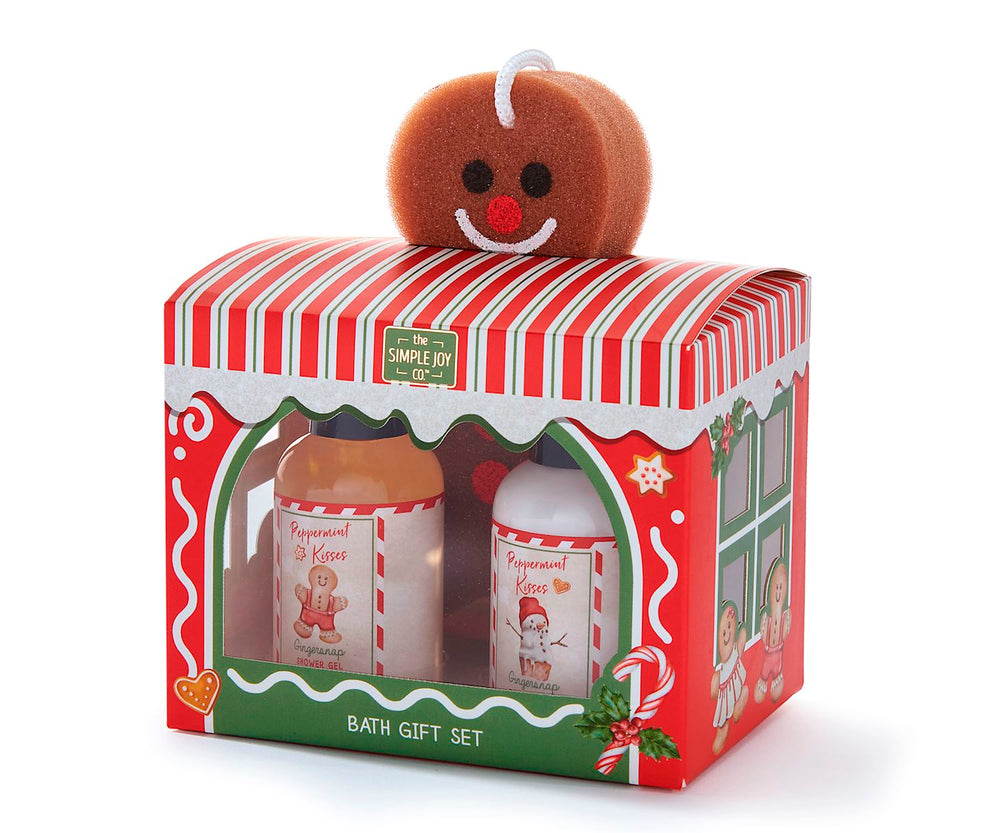 Gel de douche et lotion The Simple Joy avec éponge pain d'épices