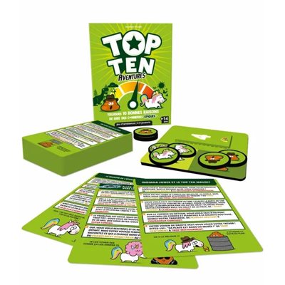 Jeu Top Ten Aventures édition québécoise (10 ans et plus, 4 à 9 joueurs)
