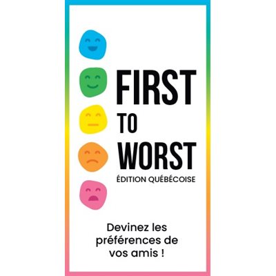 Jeu First to Worst (8 ans et plus, 2 joueurs et plus)