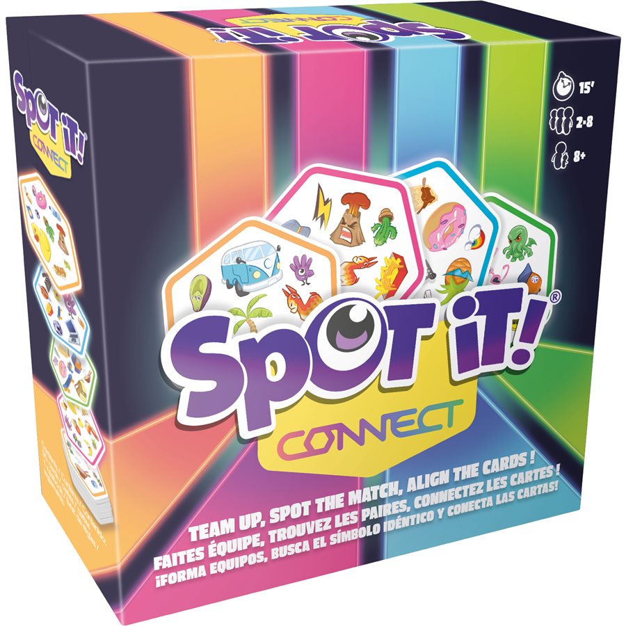 Jeu Spot It! Connect en boîte (8 ans et plus, 2 à 8 joueurs)