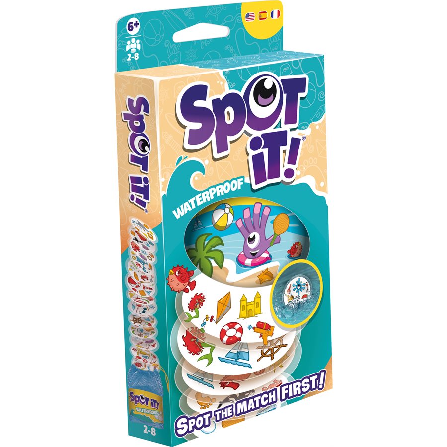 Jeu Spot It! Waterproof (6 ans et plus, 2 à 8 joueurs)