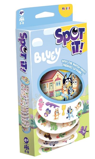Jeu Spot It! Bluey (4 ans et plus, 2 à 8 joueurs)