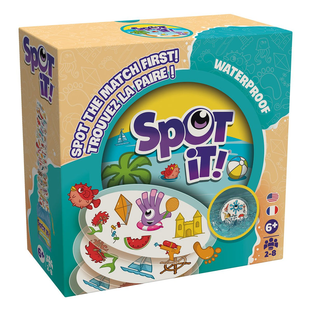 Jeu Spot-it! Waterproof en boîte (6 ans et plus, 2 à 8 joueurs)