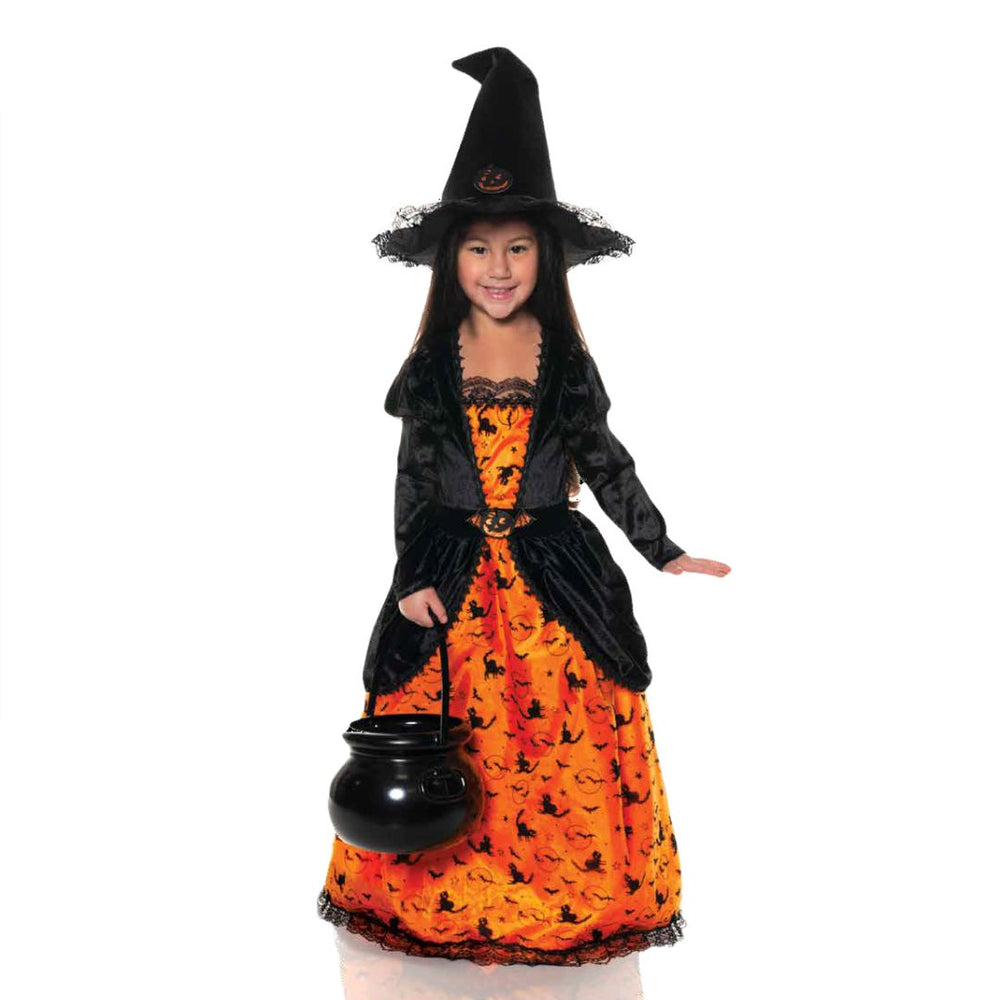 Costume enfant sorcière orange