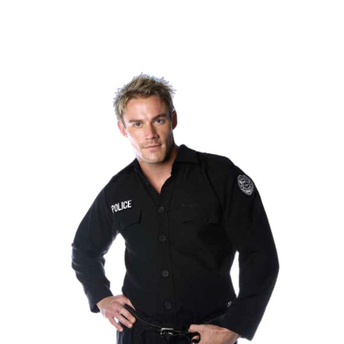 Costume homme chemise policier (XL)