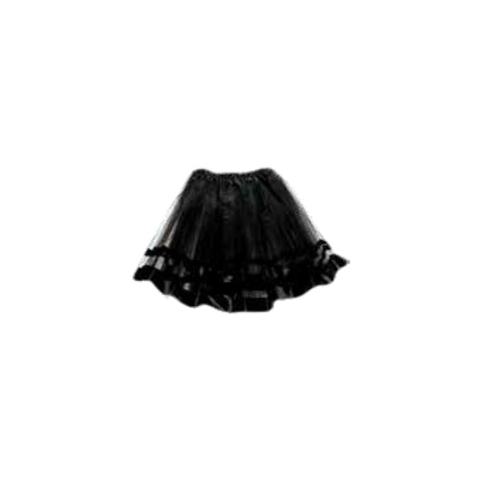 Tutu pour adulte noir avec bordure en satin