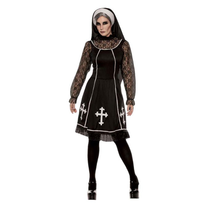 Costume femme religieuse robe courte