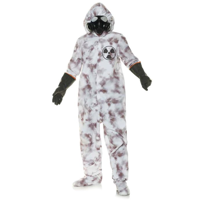 Costume adulte combinaison blanche matières dangereuses