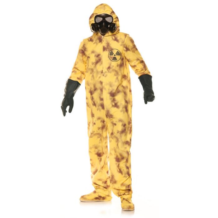 Costume adulte combinaison jaune matières dangereuses