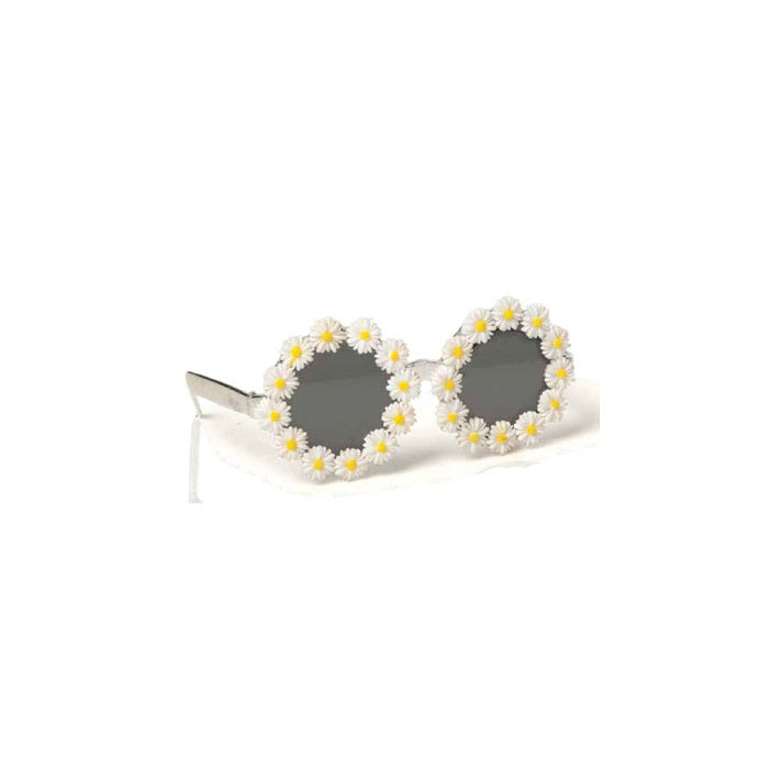 Lunettes rondes hippie avec marguerites