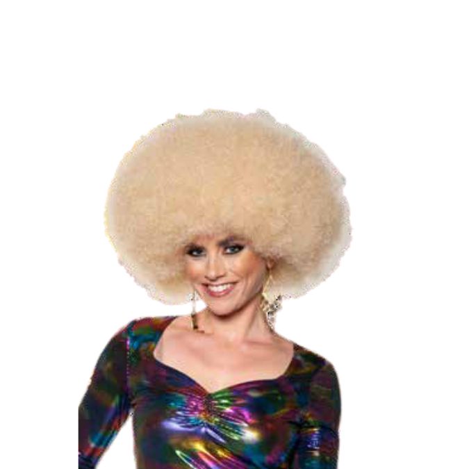 Perruque pour adulte afro blond