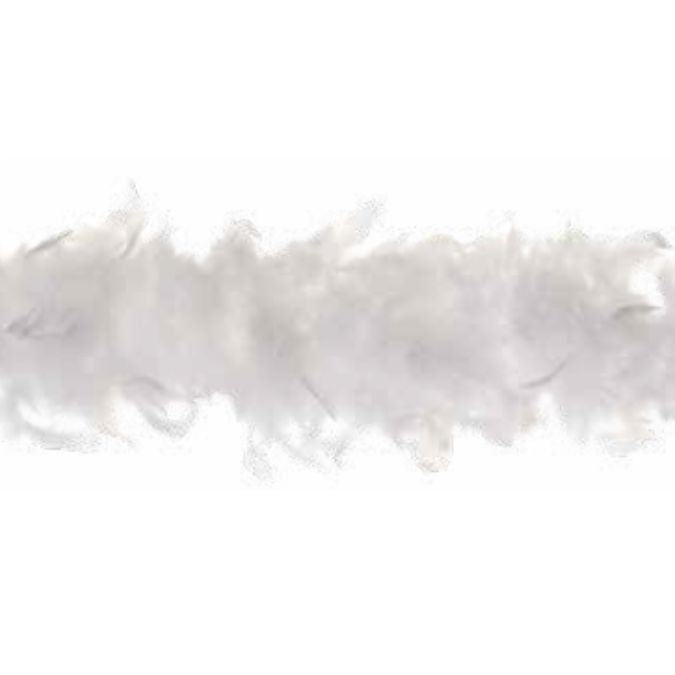Boa en plumes 6 po blanc