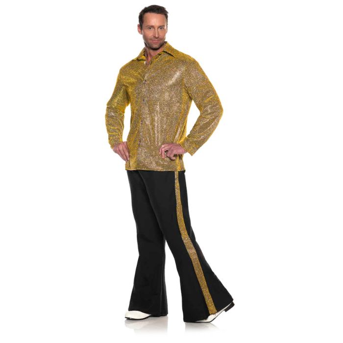Costume homme disco noir et or