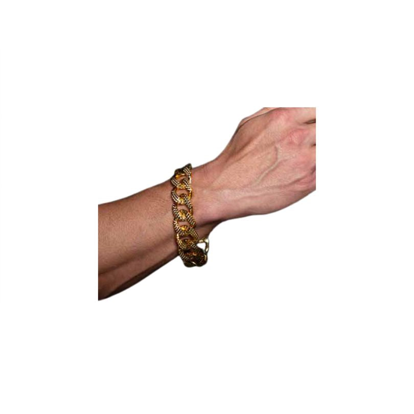 Bracelet en chaîne clouté or