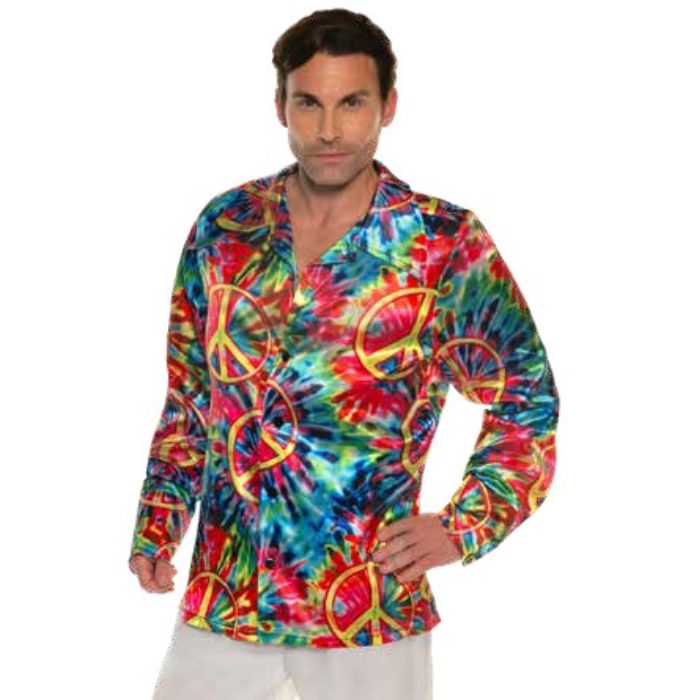 Costume homme années 60 chemise tie dye