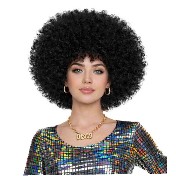Perruque adulte afro noir