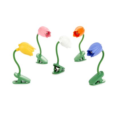 Lampe de lecture en forme de tulipe avec attache à clip de bureau