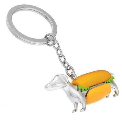 Porte-clés chien hot-dog