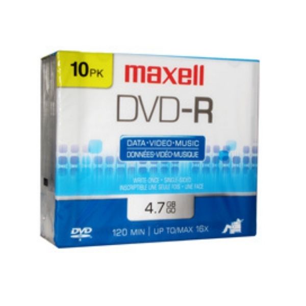DVD-R Maxell 120 minutes (paquet de 10)