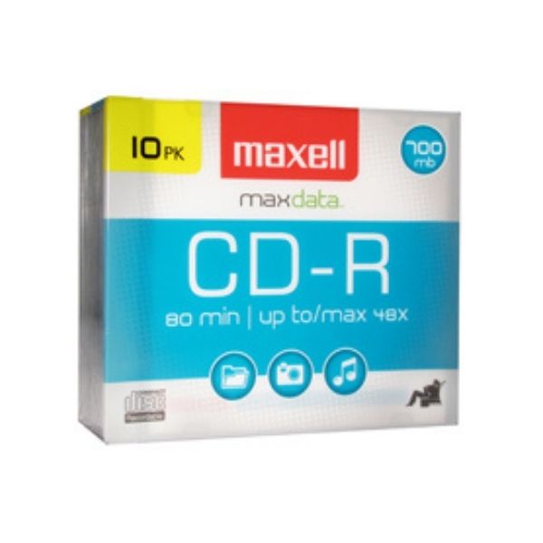 CD-R Maxell 80 minutes (paquet de 10)