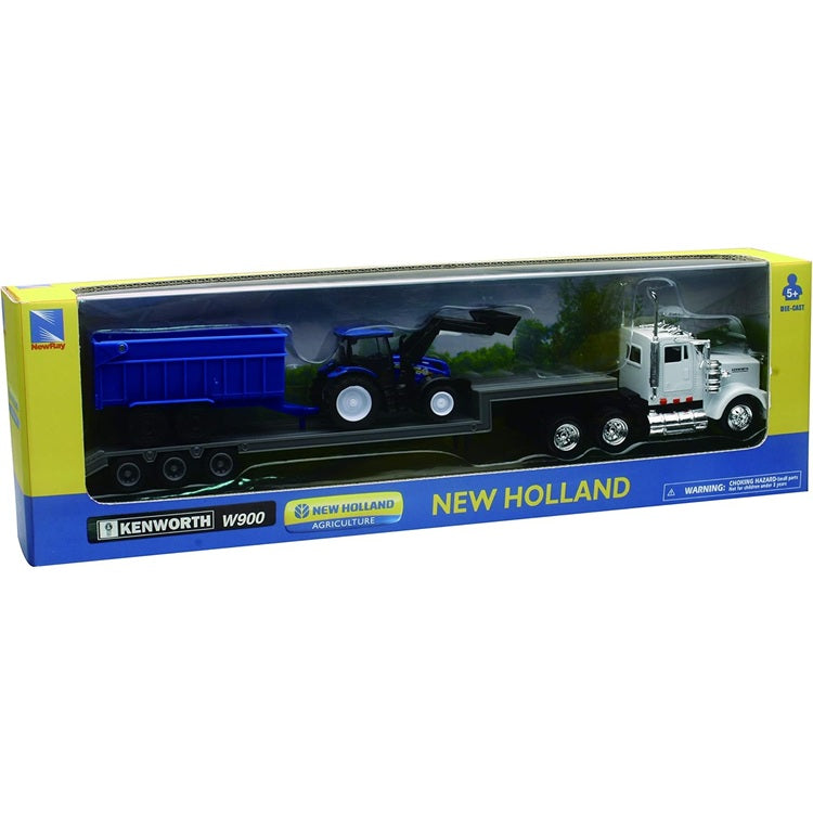 Camion remorque Kenworth avec tracteur New Holland (5 ans et plus)