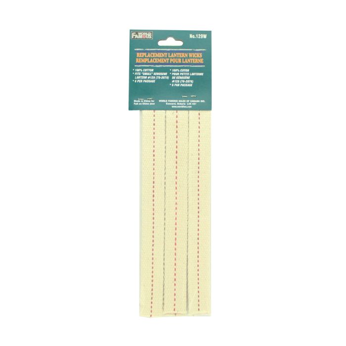 Mèche plate pour lampe à l'huile 0,75 po