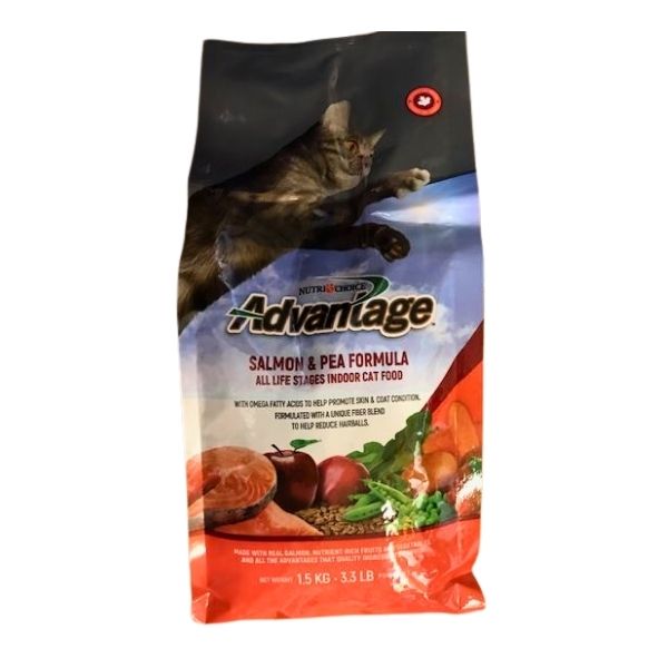 Nourriture pour chat 1,5 kg Nutrichoice saumon et pois