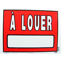 Affiche 12 po x 16 po à louer