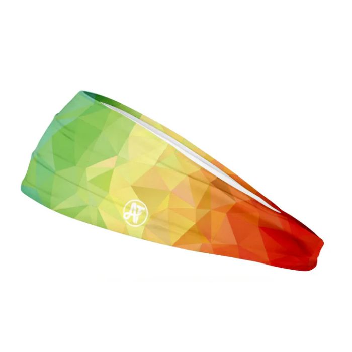 Bandeau de sport triangles arc-en-ciel